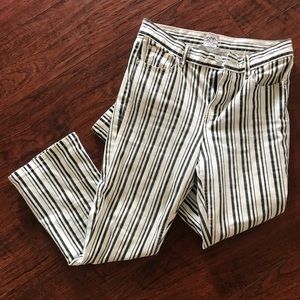 BDG high-rise striped flare crop jeans